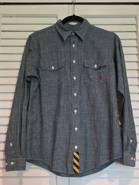 Brooks Brothers Gray-Blue Chambray Button-Down Shirt